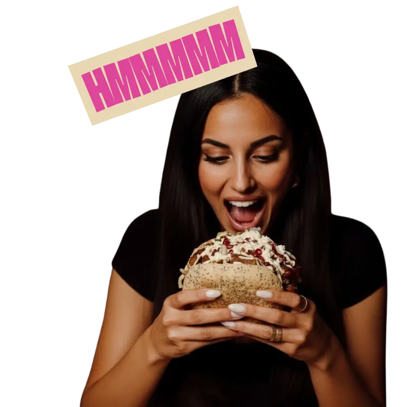 Cliente dégustant le kebab de Berliner Das Original